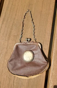 Vintage Toy Doll Purse With Clock - Picture 1 of 6