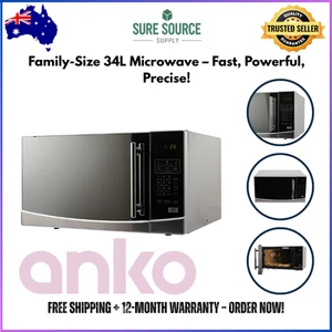 34L Microwave Oven 1500W 10 Power Levels 6 Multi Cooking Settings LED Display - Picture 1 of 6