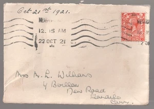1921 KGV Newport Machine Cancel Cover - Picture 1 of 1