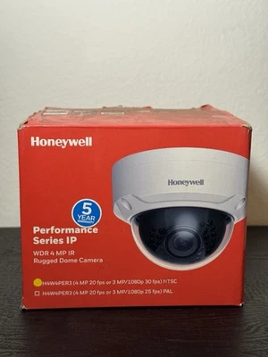 HONEYWELL VIDEO H4W4PER3 NETWORK RUGGED MINI DOME CAMERA WDR, 4MP IR 2.8MM *NEW* - Image 1 of 4