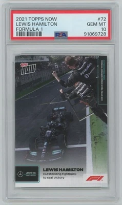 Lewis Hamilton 2021 Topps Now Formula 1 low pop PSA 10 #72 Mercedes-AMG Petronas - Image 1 of 2
