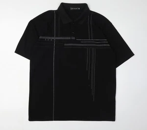 Tom Hagan Men's Black Polo, Medium, Short Sleeve - Picture 1 of 12