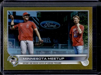 2022 Topps 1st Edition Shohei Ohtani Minnesota Meetup RC Gold Foil Rookie #122 - Image 1 of 2