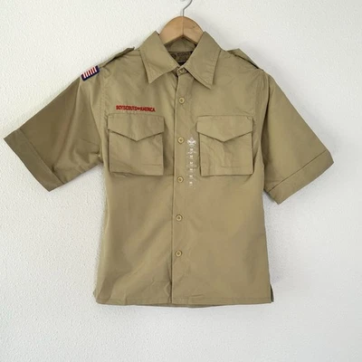 NUEVA Camisa Boy Scouts of America Manga Corta Popelina Botón BSA Juvenil Talla M Foto 1 de 4