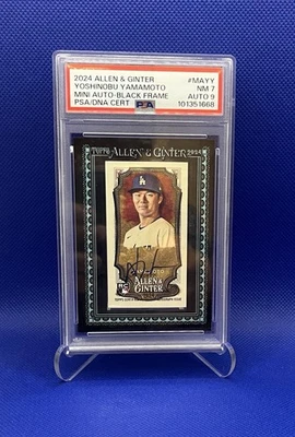 2024 Allen & Ginter Mini Black Frame Auto RC #MA-YY Yoshinobu Yamamoto /25 - Image 1 of 3