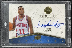 ISIAH THOMAS 2008-09 UD UPPER DECK EXQUISITE COLL FLAWLESS AUTO 12/25 - Picture 1 of 2