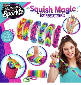Shimmer'n Sparkle Squish Magic Bubble Loom Bands Bracelets Kit for Girls - Picture 1 of 5