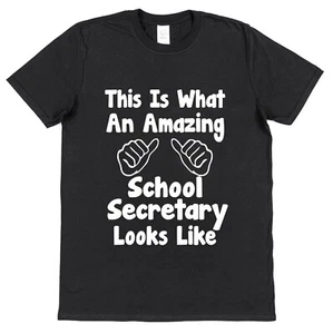Amazing School Secretary T-Shirt Teacher Gift School Staff Presents Office - Picture 1 of 3