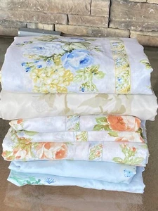 Vintage Springmaid & Other Floral Double Queen Flat & Fitted Bed Sheets 5 Pc - Picture 1 of 11