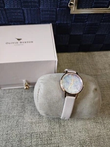 OLIVIA BURTON Deep Sea Dial, Pearl Light Lilac Strap Women's Watch. NEW BATTERY. - Picture 1 of 12