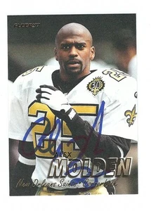 Autographed  Alex Molden New Orleans Saints 1997 Fleer Football Card #54 - Picture 1 of 1