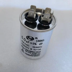 CBB65 6uF 6 uF 6 MFD Air conditioner Compressor Capacitor 450VAC - Picture 1 of 3