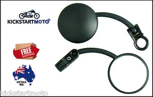 Enduro Mirrors Set (Pair) Motorcycle Trail Bike Dirt BIke Kit Clamp On - Picture 1 of 1
