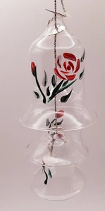 Vintage Silvestri Hand Painted Glass 3 Tier Nesting Bells Christmas Ornament - Picture 1 of 12