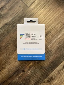 NEW SEALED Google Fi SIM Card Kit Phone Plan GSM - Zdjęcie 1 z 3