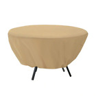 Outdoor Furniture Cover Classic Accessories Patio Waterproof Round Table Beige