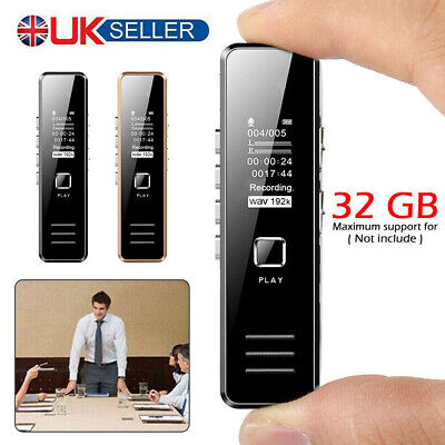 Rechargeable LCD Digital Audio Sound Voice Recorder Dictaphone MP3 Player 32GB K • 20.99£