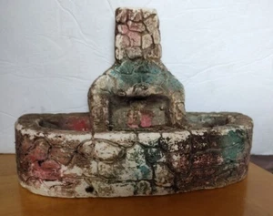 Vintage Chalkware Incense Burner Fireplace Mini Wood Stove Grill - AS SHOWN - Picture 1 of 14