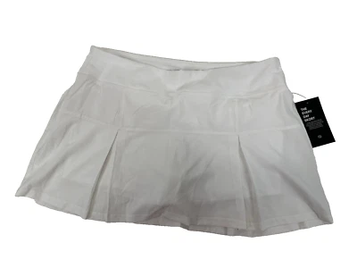 NWT $45 Etonic Skort Wovens White Core Woven Pleated Built In Shorts Pull On L - Image 1 of 3