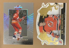 2x Joe Nieuwendyk #59 2002-03 Pacific Crown Royale & # 82 Leaf limited cards