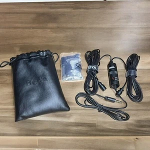 Boya BY-M1DM Dual Lavalier Microphone Lapel 3.5mm Clip On For Smartphones DSLR - Picture 1 of 9