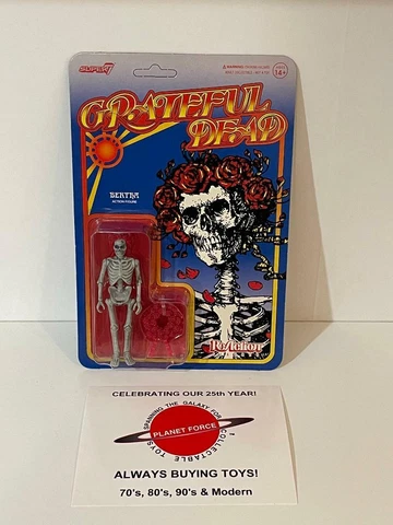 Grateful Dead Bertha Skeleton Super 7 ReAction Figure NEW Original 1st Version Cover