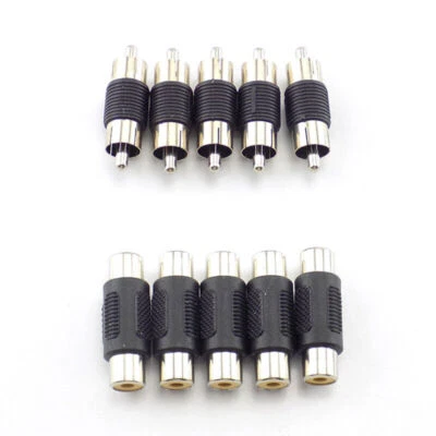 Rca Dual Male to male female to female plug Adapter Connector CCTV Audio video - Image 1 of 4