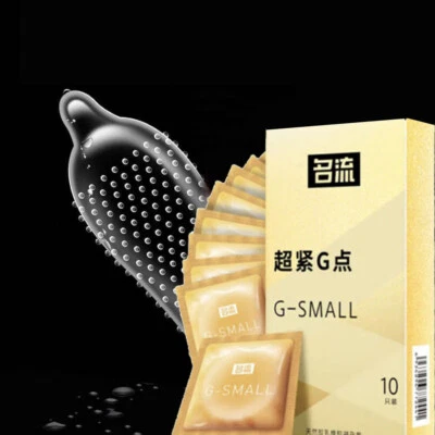 50PCS Small Size Tight Condoms Ultra Thin Latex Condom Men Products 45MM Spike - Image 1 of 4