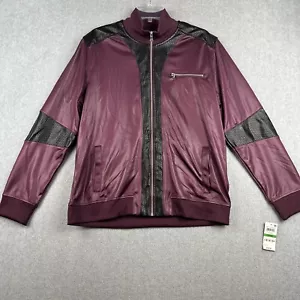 INC International Concepts Jacket Mens L Purple Full Zip Pockets Casual NWT $79 - Picture 1 of 8