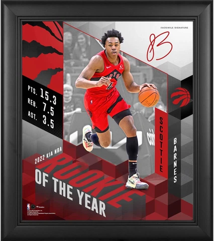 Scottie Barnes Toronto Raptors Framed 15" x 17" 2022 NBA Rookie of Cover