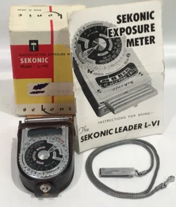 Vintage Sekonic Seiko L-6 / L-VI Photography Light Meter with Leather Case  - Picture 1 of 19