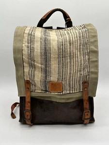 Will Leather Goods River Dome Rucksack Backpack Canvas Leather Multi Color - Picture 1 of 16