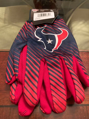 Houston Texans Sublimated Sports Utility Gloves - Multicolored w/Red Palm Cover