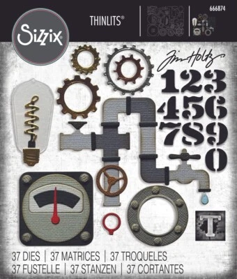 Tim Holtz "VAULT INDUSTRIAL" 666874 Sizzix Thinlits Cutting Dies 2025
