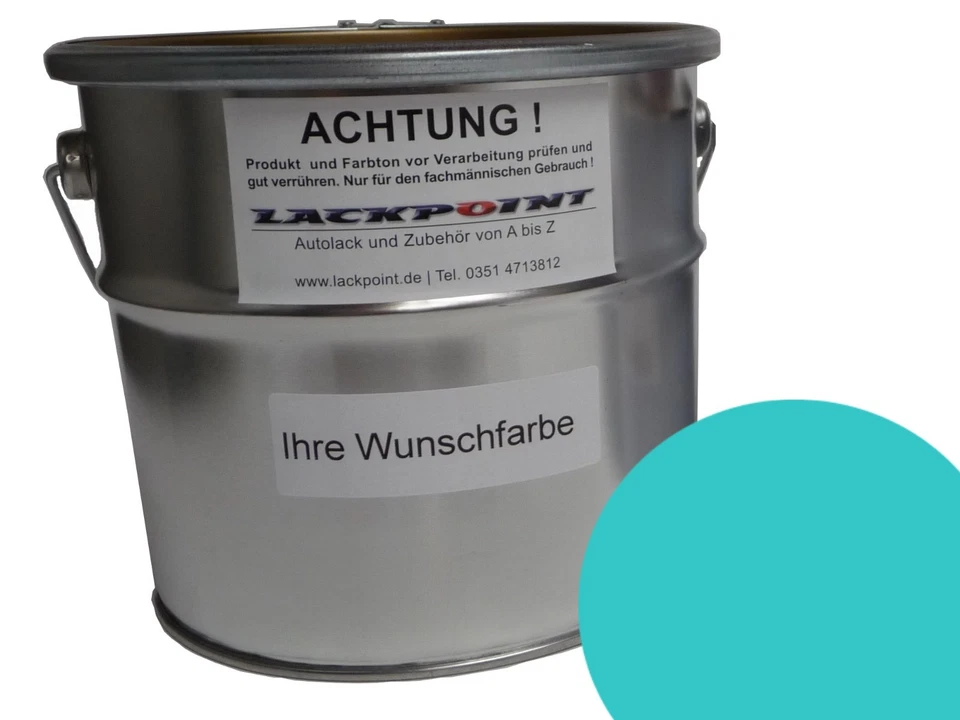0,5 Liter 1K Autolack Kunstharz DDR Aquarienblau Lackpoint kein Klarlack Glanz - Bild 1 von 1