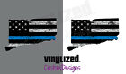 Back Thin Blue Line US Flag State Police LEO Quality Vinyl Sticker Decal TBL