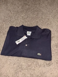 Lacoste Classic Fit Original Polo Shirt Short Sleeve Dark Gray Mens Size 8 NWT - Picture 1 of 9