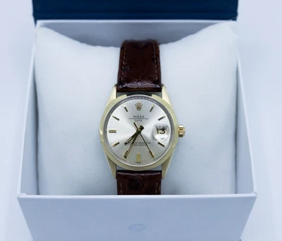 Rolex Oyster Perpetual Date 1550 relógio automático suíço com concha de ouro 14k - Imagem 1 de 4