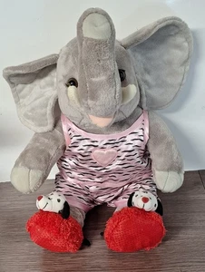 Build-A-Bear elephant w/pink pajama set and dalmation slippers - Picture 1 of 4