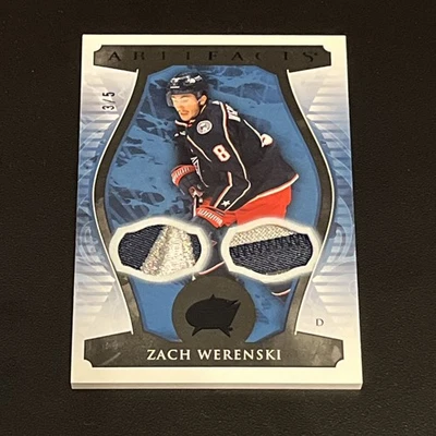 2023-24 UPPER DECK ARTIFACTS Black Zach Werenski DUAL PATCH /5 - Image 1 of 2