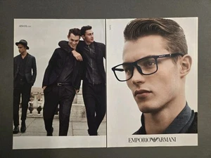 2017 - 2 PG PRINT AD - ARMANI EMPORIO ARMANI FASHION GLASSES CLOTHING AD - Imagen 1 de 1