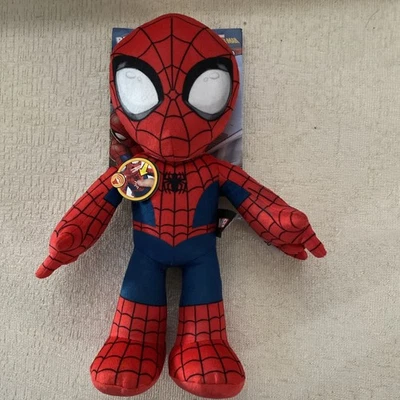 Marvel Spider-Man Talking Plush  9 Phrases Sounds Toy Christmas Red Blue - Image 1 of 4