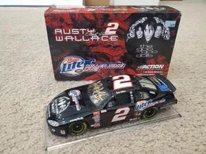 Rusty Wallace #2 SIGNED 1:24 diecast 2002 Miller Lite Goo Goo Dolls Nascar MINT - Picture 1 of 7