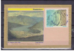 FRANCOBOLLI Italia Repubblica 2001 Francobusta Como Seta Varietà Multiple - Picture 1 of 2