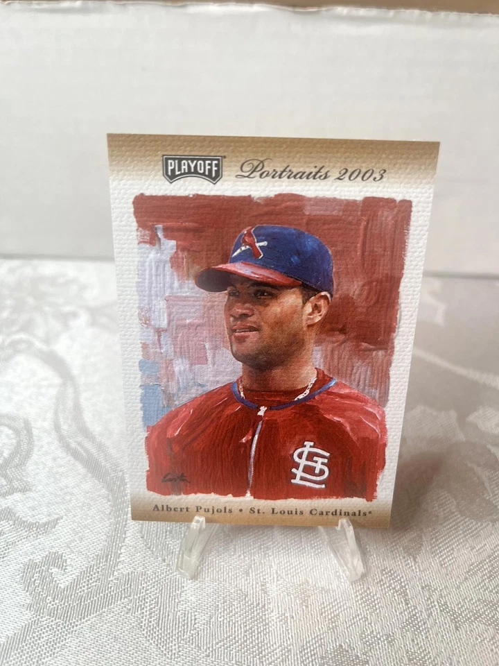 2003 Playoff Portraits Albert Pujols St. Louis Cardinals Game-Used Bat and Game- - Image 1 of 2