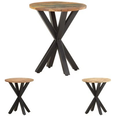 Living Room Coffee Sofa Side End Table 48x48x56 cm Multi Materials vidaXL - image 1 of 2