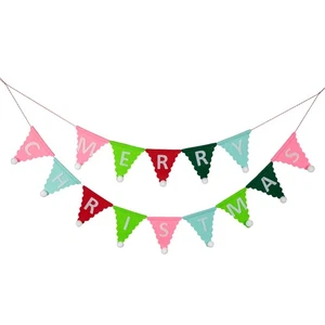Guirnalda Banner Triángulos Northlight 45" Multi "Feliz Navidad" - Sin Iluminar - Imagen 1 de 7