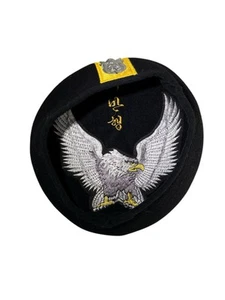 Corea ROK 1ª Brigada de Fuerzas Especiales Aerotransportado Boina Negra Águila Blanca Militar - Imagen 1 de 15