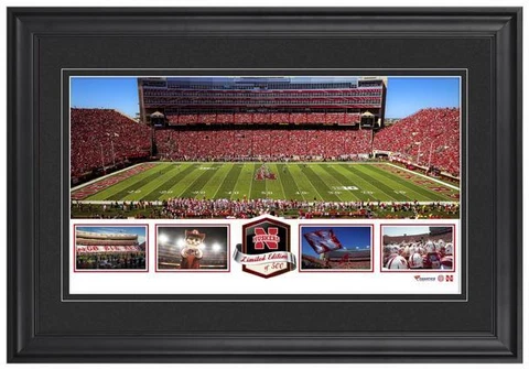 Memorial Stadium Nebraska Cornhuskers Framed Panoramic Collage-L.E. 500 Cover