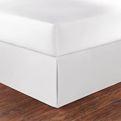 Falda de cama NAUTICA $95 NUEVA EN PAQUETE King blanca algodón a medida esquina dividida 15" caída 78x80 Foto 1 de 4